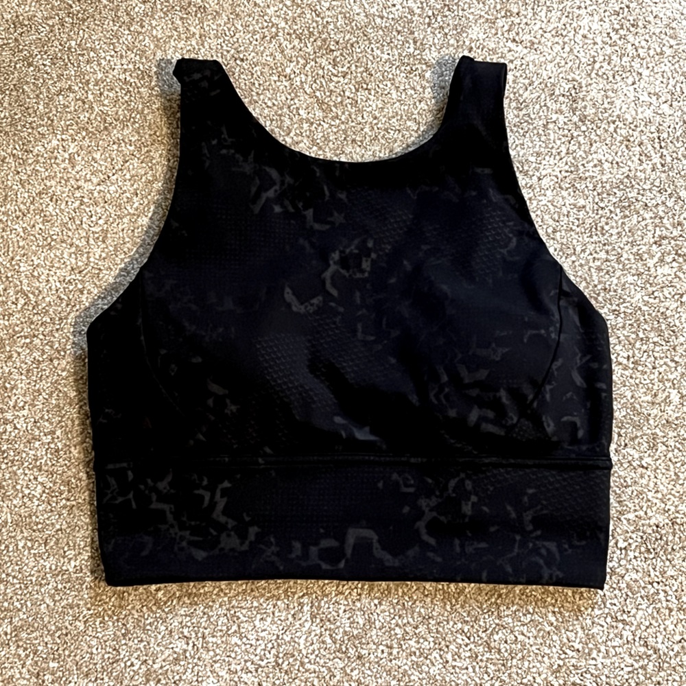New! Lululemon Stronger As One Long Line Sport’s Bra, Black, Size 4